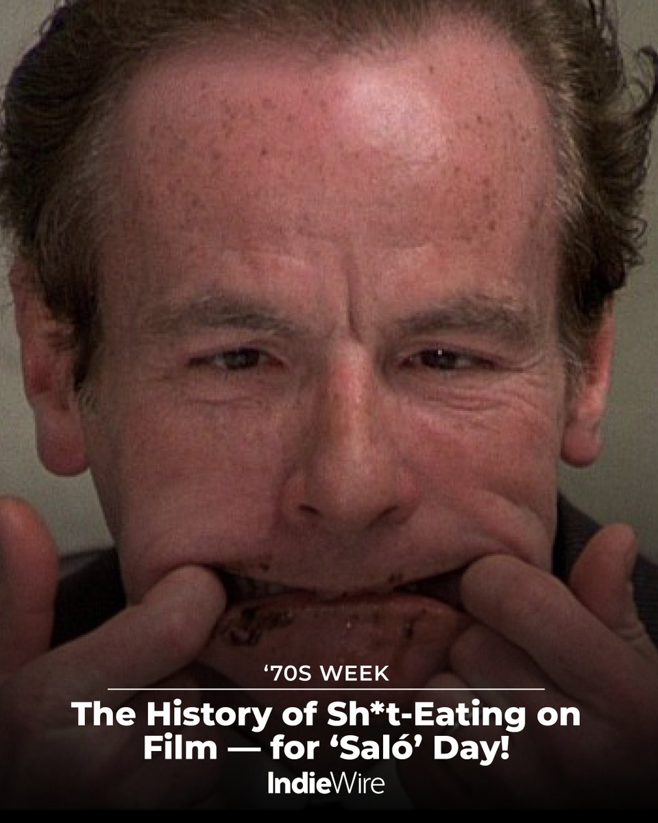 IndieWire's tweet photo. #70sWeek: From "Pink Flamingos" and "Jackass" to "The Help" and "The Human Centipede," IndieWire gets neck-deep in cinematic coprophagia.
We walk you through the giddy, gross, and disturbingly long history of shit-eating on film: https://t.co/cMsJgc0VId https://t.co/g33nnFmabO