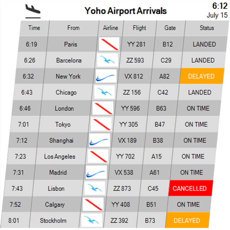 Table4Airports's tweet photo. It is time to decommission monotonously rectangular boards for airport arrivals and departures, and reshape airport experience powered by MegaTable for billions of passengers globally per year.