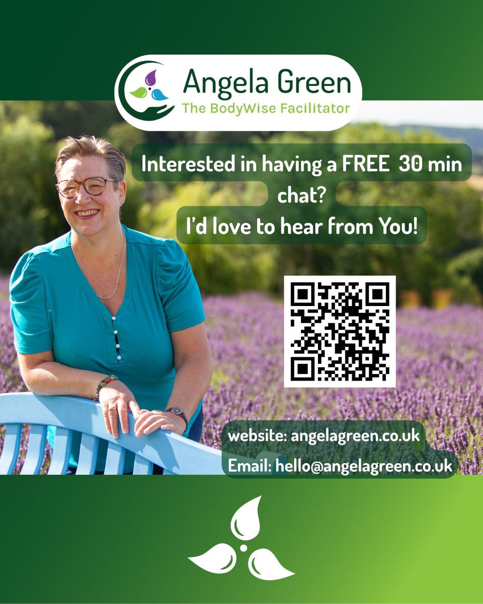 You can find out more about my 1 to 1 work supporting women struggling with stress and overwhelm. Here 👇🏽
angelagreen.co.uk/1-to-1-work/

💥To help build my client base I have a current offer 3x 90 min sessions for £150. 

#bodywise #somatics #mindfulness