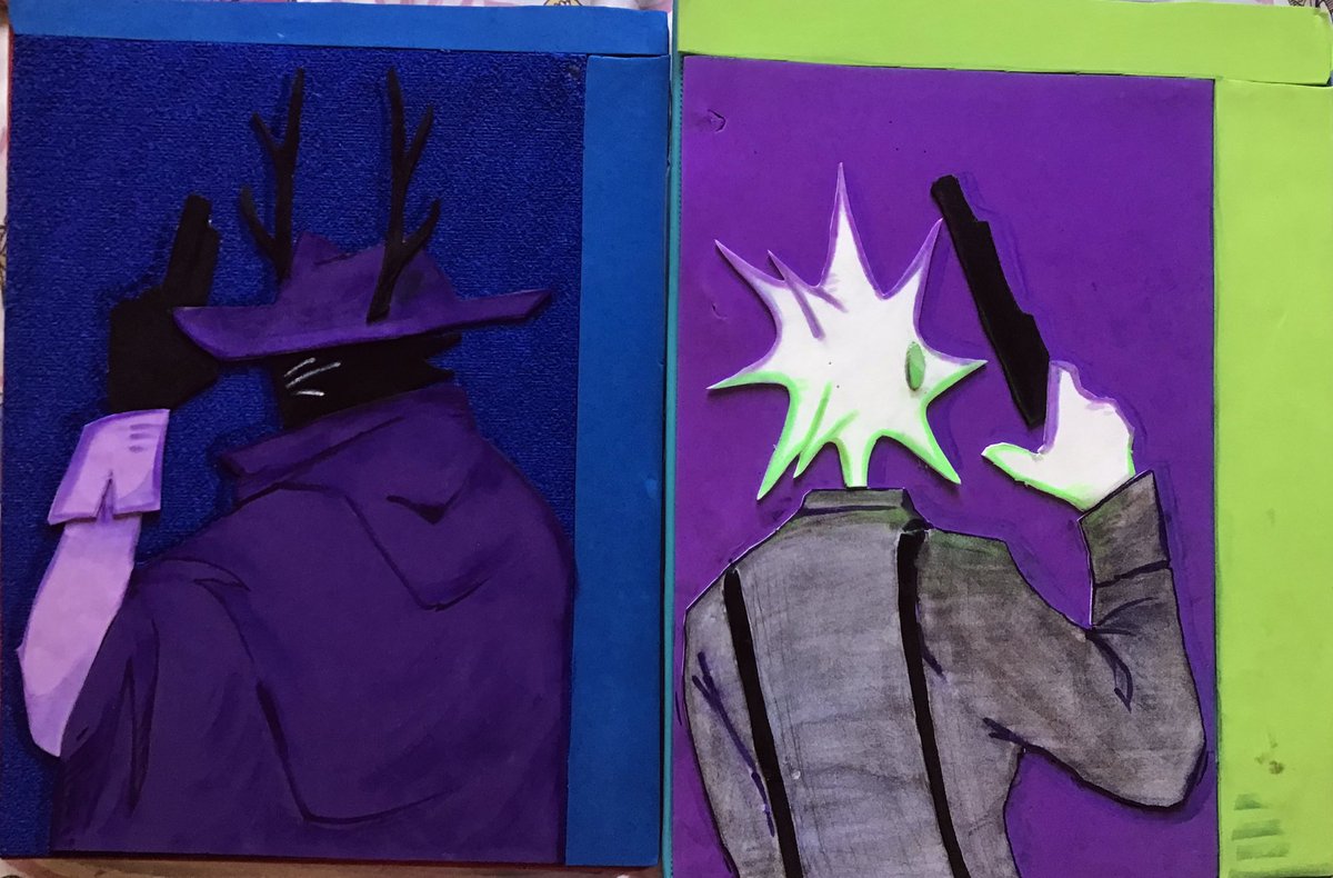 We had to decorate a folder for art class so I made a Dealer and a Bullseye sheet for my friend and I (guess which one is mine)