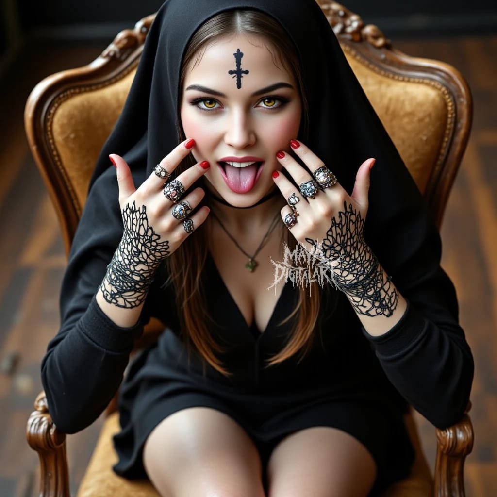 MayaDeVoid's tweet photo. ๐
#ai #aiart #aibeauty #aiartwork #aigenerated #darkart #dark #darkbeauty #demongirl #demon #succubus #fantasy #fantasyart #nun #satanic #hailsatan #satanicnun #blasphemy #mayadigitalart https://t.co/7p5oxpSqlT
