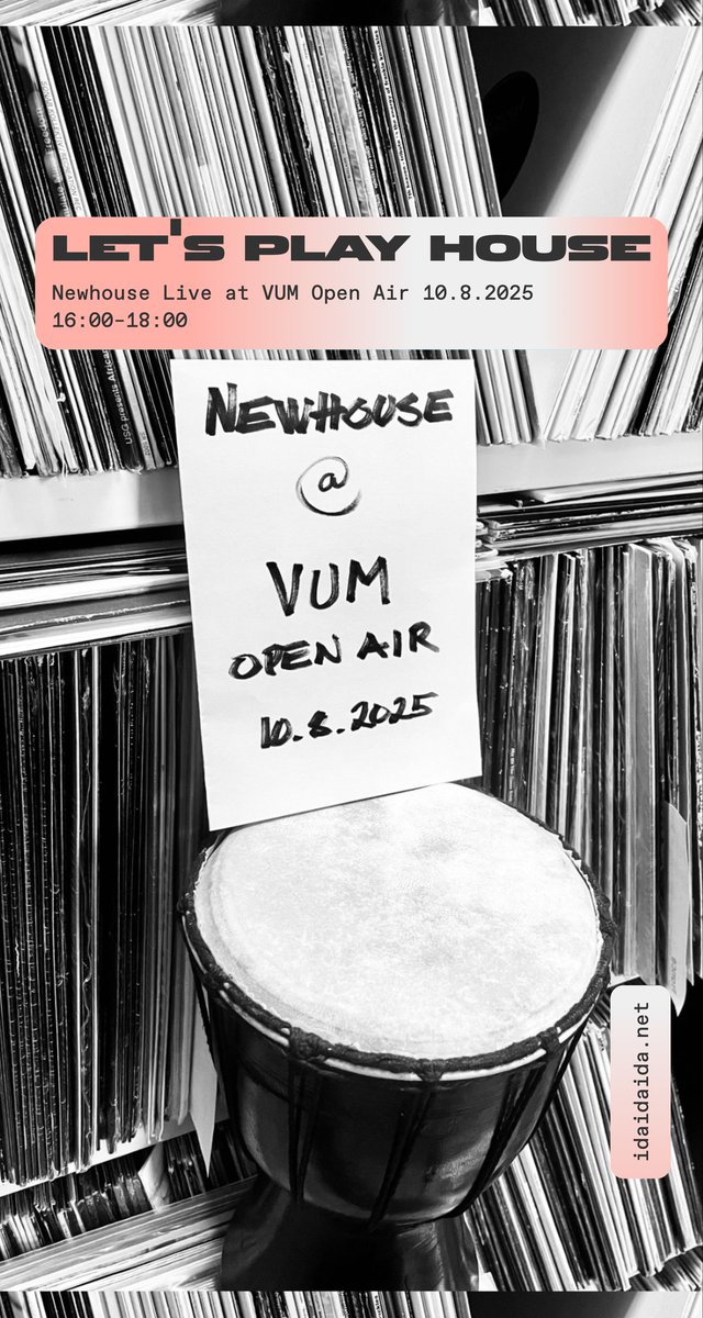pHinnWeb's tweet image. DJ Newhouse - Let's Play House: Newhouse Live at VUM Open Air, 21 August 2025.

soundcloud.com/ida_radio/lets…

#Newhouse #deephouse #house #housemusic #DJsets #DJmixes #DJpodcasts #VUMOpenAir #Ääniwalli #Helsinki #Finland