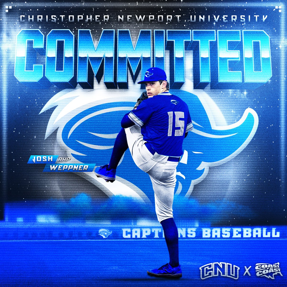 I am excited to announce my commitment to play baseball at Christopher Newport University to continue my athletic and academic career! Thank you to my family, friends, and coaches for getting me where I am today. And I would like to thank Coach Harvell and the CNU coaching staff