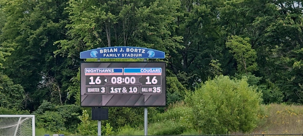 MS football tied up at half with Clark.    Big second half ahead. CCDS Strong!  Go Nighthawks! <a href="/CCDSHirsch/">Coach Hirsch</a> <a href="/CCDS_Sports/">CCDS Athletics</a>