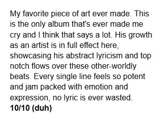 uxiesweatshirt's tweet photo. Some Rap Songs REVIEW #earlweek https://t.co/X9wiGA2TIl