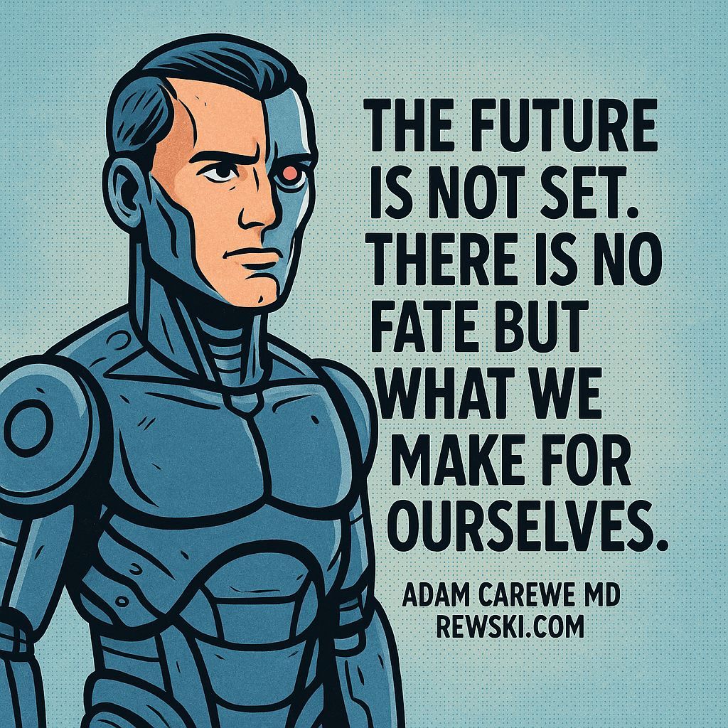 “The future is not set. There is no fate but what we make for ourselves.” — Terminator 2 (1991)

Healthcare doesn’t have to stay broken.

The future of access, data, and care delivery will be defined not by inevitability, but by the choices we make right now.

Let’s choose wisely