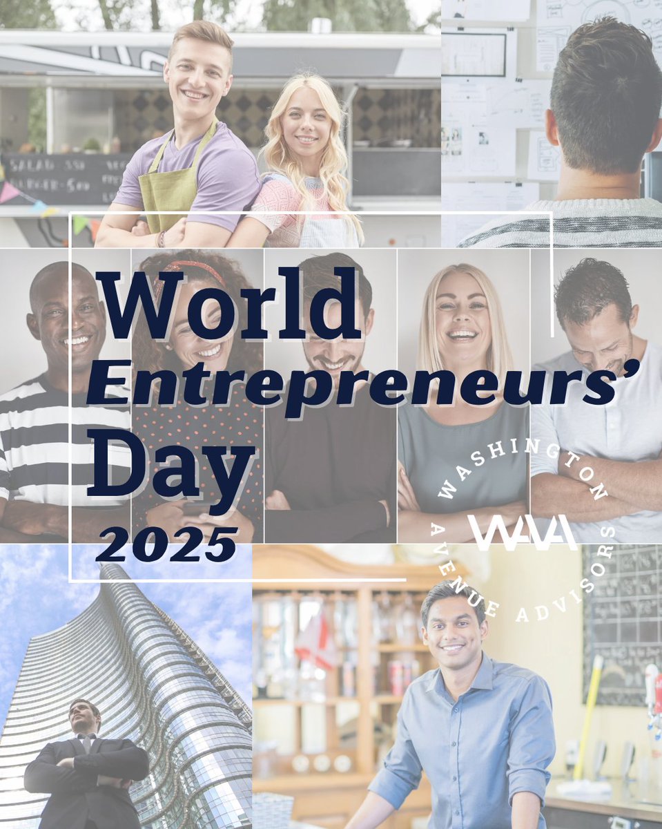waadvisors's tweet photo. From small business owners to tech startup founders: we celebrate the entrepreneur in all of you.

Happy #World #Entrepreneurs' Day!

Your journey inspires us, and we’re proud to support you in building businesses, wealth, and legacies that last.

https://t.co/bJnJuuCQiu https://t.co/kADm8PXdHR