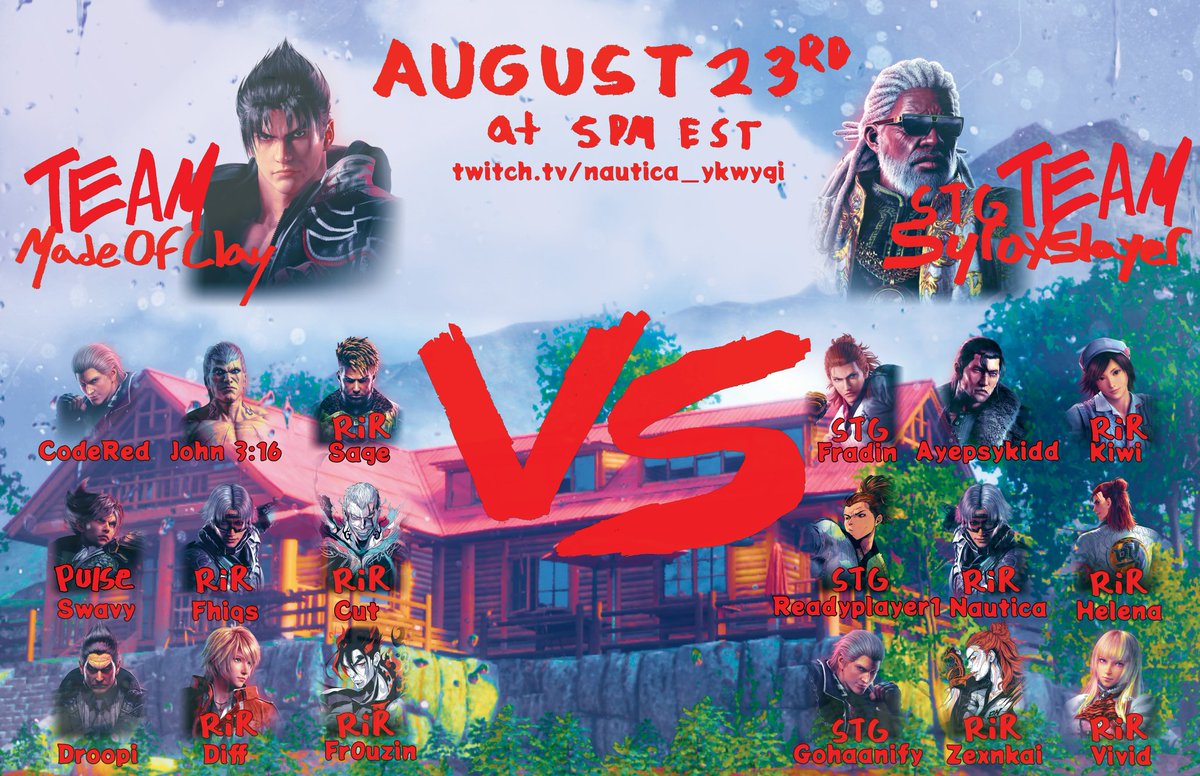 nautica_ykwygi's tweet photo. @MadeOfClay99 @SYRAXSLAYER Tune into one of my best team battle drafts yet this Saturday 8/23 at 5pm EST! You do not want to miss this! RiR server for further updates: https://t.co/AUnCMhiDYM #RiR #RankedIsntReal #teambattle https://t.co/trz89dPEZK
