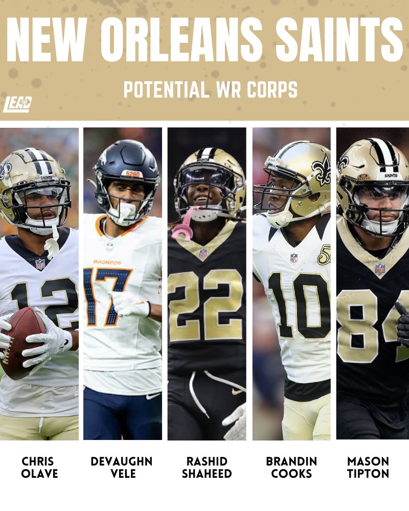 Saints Lead (@saintsleadsm) on Twitter photo The Saints' new-look WR room👀🔥 The Saints' new-look WR room👀🔥