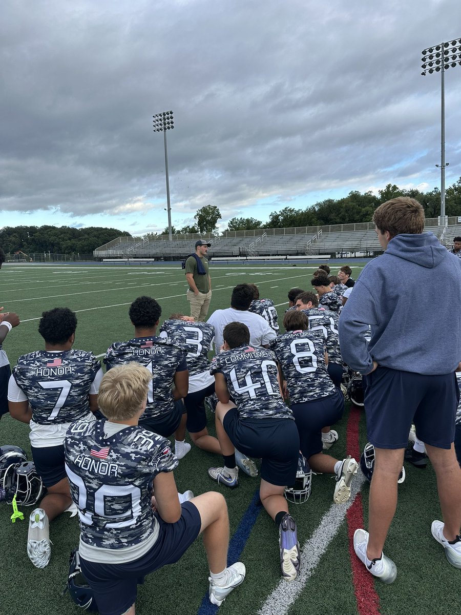 Jaden Floyd. Honorary alumni captain. Blue Streak football class of 2020 and a UNITED STATES MARINE. Honored to have him join us Friday. #Salutetoservice #CLIMB