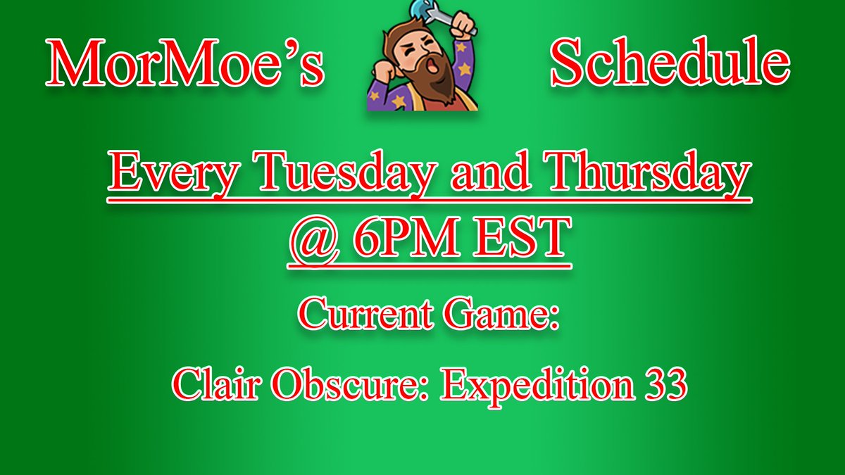 TheMorMoe's tweet photo. Here is my new schedule for streams! Not a lot but enough for me :) https://t.co/CeZkD4JMou