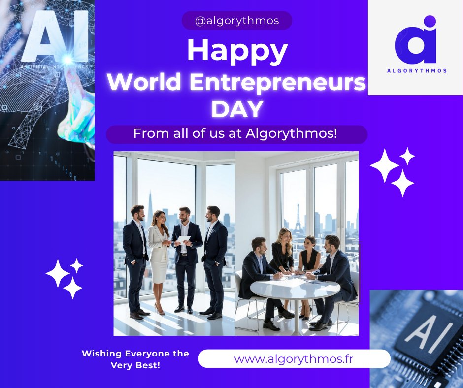 🌍 Happy #WorldEntrepreneursDay !

At <a href="/algorythmos/">Algorythmos AI</a>, we honor the dreamers, builders, and risk-takers who turn bold ideas into reality. 💡

Entrepreneurs drive progress, spark innovation, and shape the future. 

#WorldEntrepreneursDay #Entrepreneurship #Innovation #AI