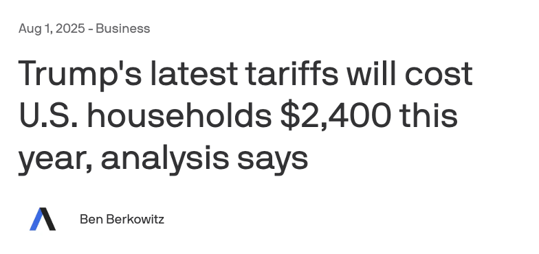 From the man who said he would lower costs "on day one."