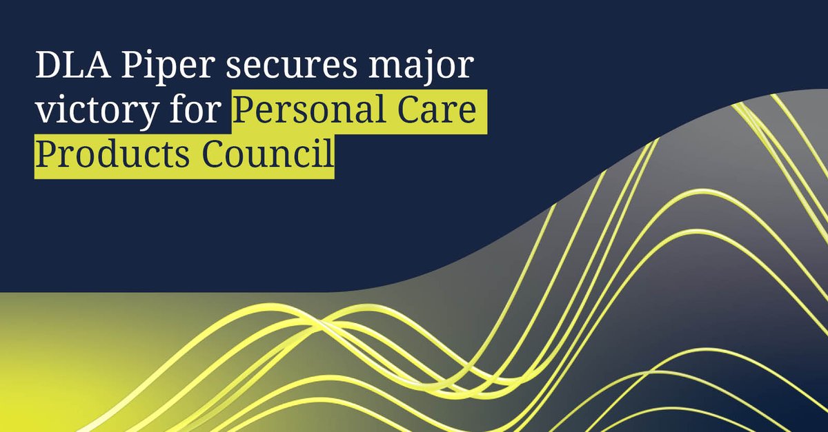 DLA_Piper's tweet image. We obtained a major victory on behalf of our client Personal Care Products Council #PCPC, the largest #TradeAssociation for #Cosmetics and personal care companies, in the US District Court for the Eastern District of California. #Prop65 #EDCal
spr.ly/6015fIJLc
