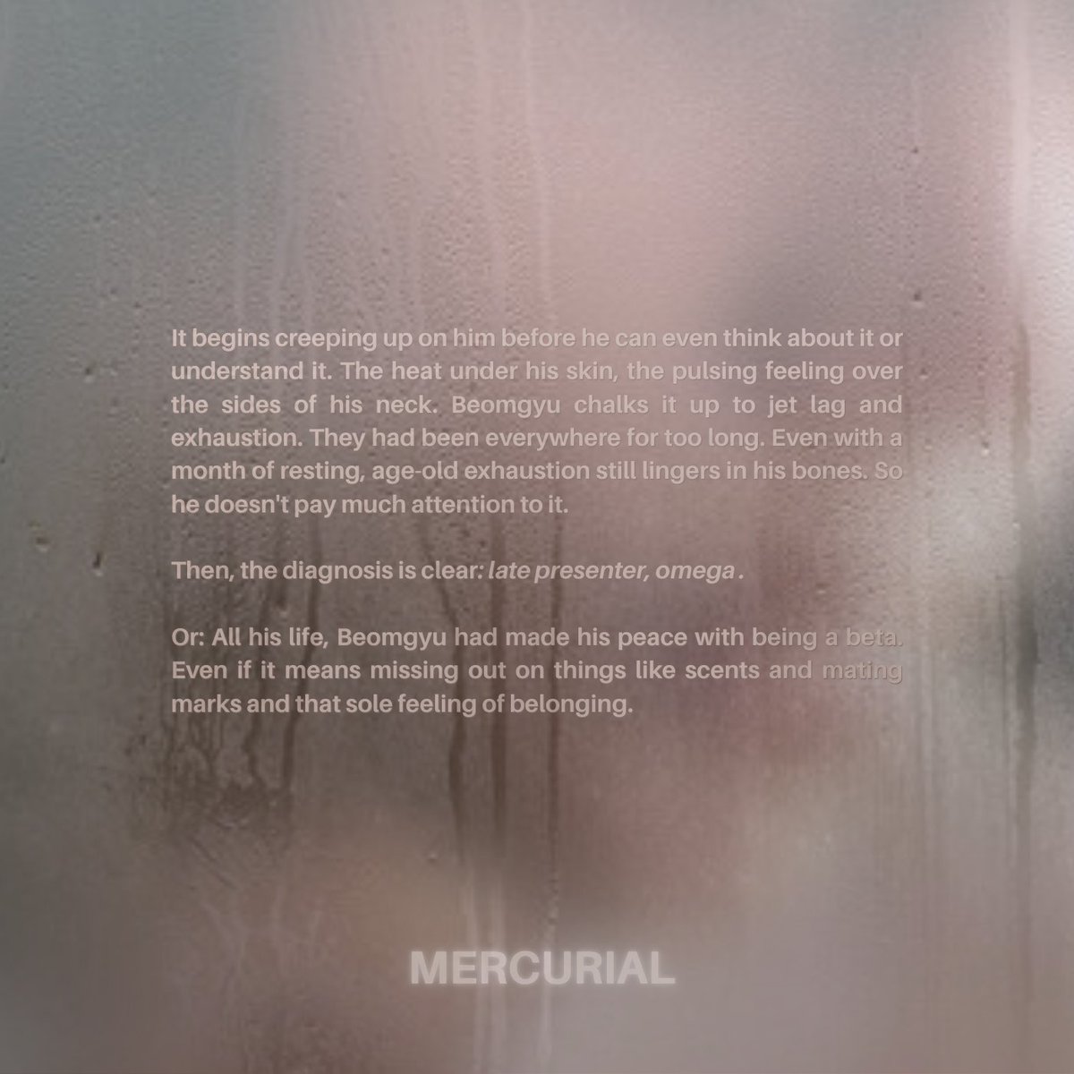 mercurial; for <a href="/hoejunie/">🐈‍⬛no labels, just seo⋆˚꩜｡</a> 

✩ bmjn, a/b/o, canon-compliant
✩ alpha!cyj x omega!cbg
✩ friends to lovers, accidental mating
✩ rated E, chapter 1/5, 11.2k

archiveofourown.org/works/69418436…