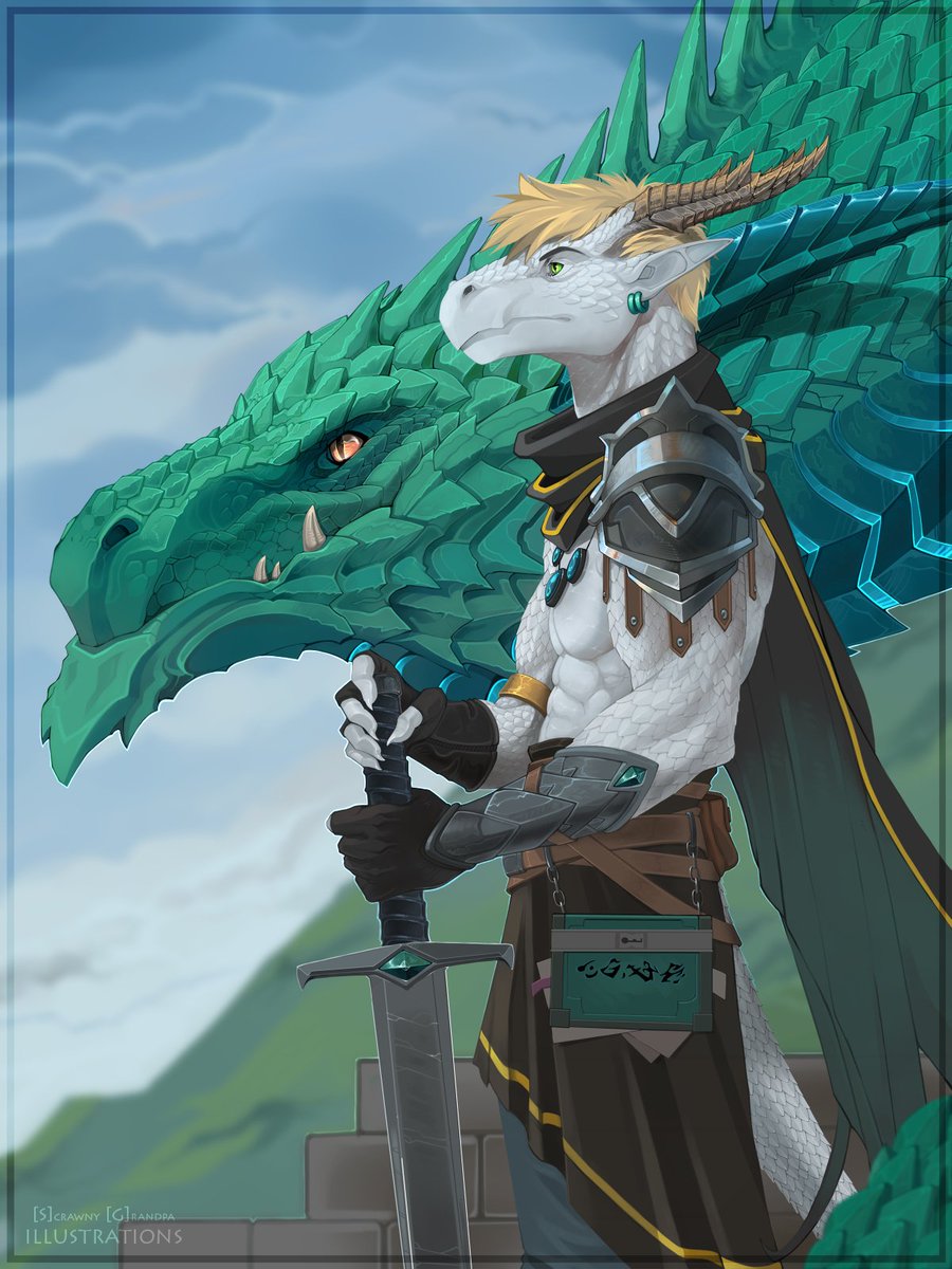 ScrawnyGrandpa's tweet image. Dragon Knight for Mossdarke :3