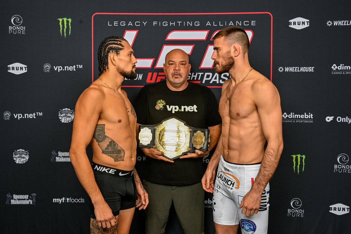 LFAfighting's tweet photo. #LFA215 Face Off โ๏ธ
Takes place tomorrow, August 22nd in #Ventura #California
๐๏ธ: https://t.co/cdvGSCqw6U
๐ฒ LIVE on @UFCFIGHTPASSยฎ at 10 p.m. ET / 7 p.m. PT
๐ฅ Free prelims on YouTube #LFAFightNetwork ๐ Link in bio
Meet the prospects: https://t.co/6RaXDOs8AD https://t.co/3eFkKxgimN