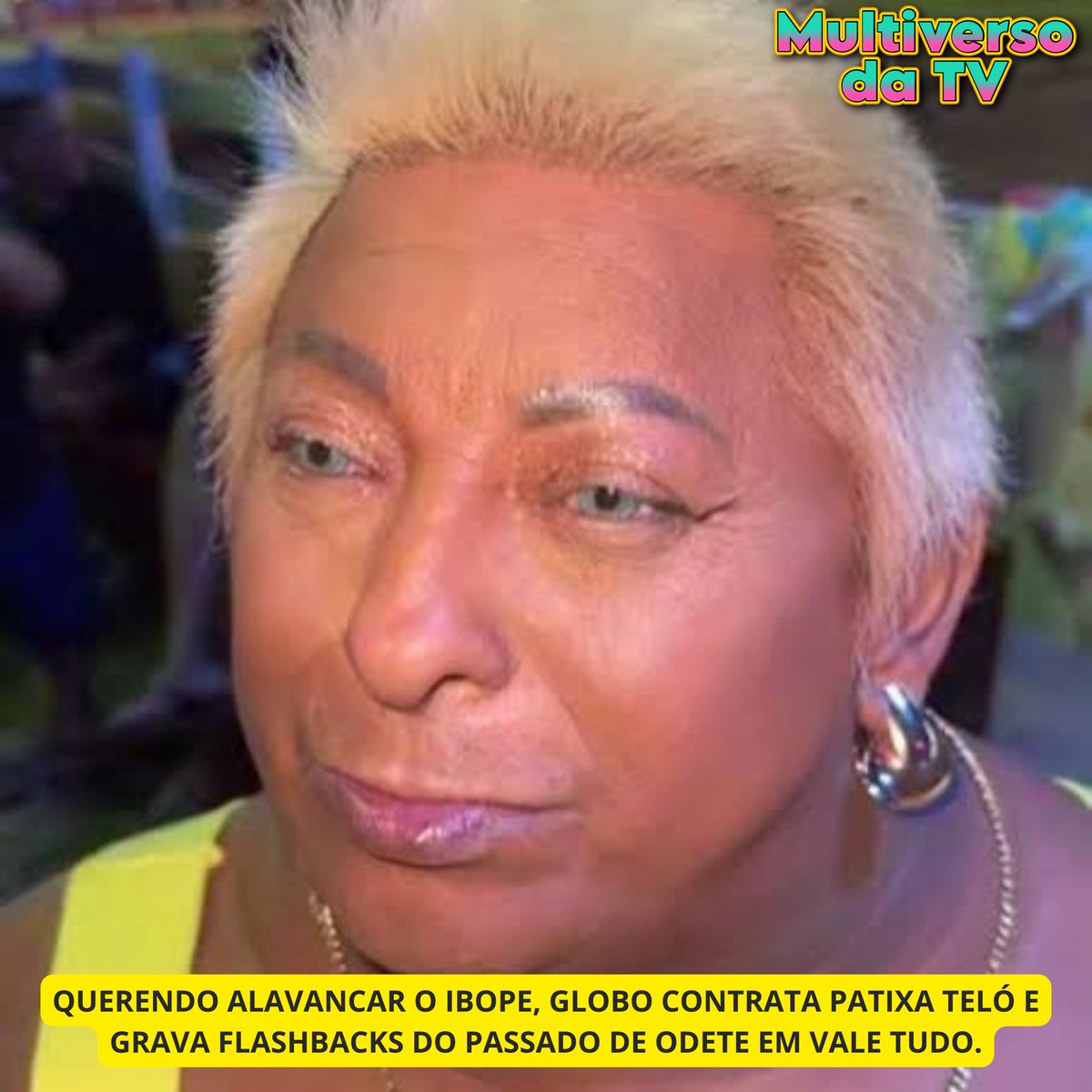 multiversodatv's tweet photo. Querendo mais audiência a Globo contrata a Queen Star do momento Patixa Teló para interpretar Odete Roitman em flashbacks do passado da vilã.

Nos bastidores Paty foi muito elogiada e ainda deu uns pegas em Cauã Reymond deixando sua assinatura no projeto.
#valetudo #patixa https://t.co/bRHOZ8jeHA