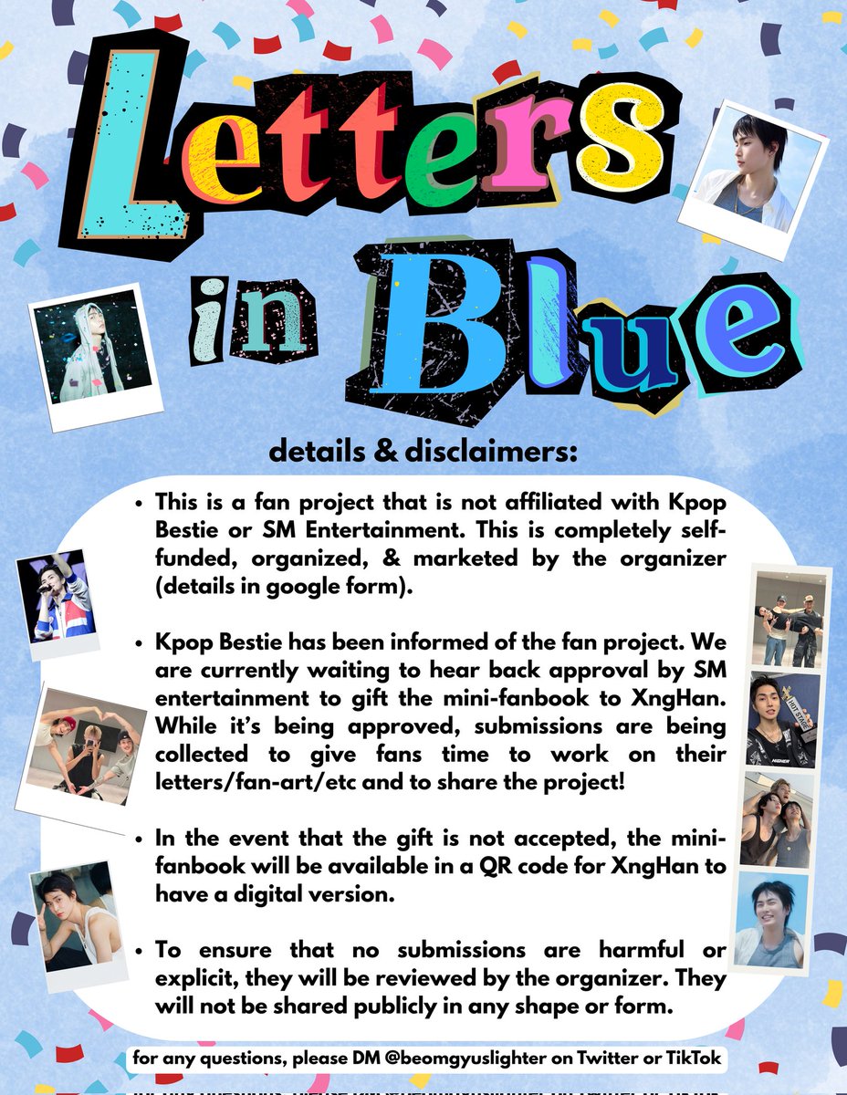 💌 TO ALL XngHan fans! I’ll be at his fan-sign in Dallas (8/27) &amp; am working on a mini-fanbook to gift to Xnghan 💝 Submit letters, art &amp; more via the Google form—open worldwide 🌎 Check flyer for details/disclaimers. Let’s show up for XngHan!
forms.gle/Gu5yE8J51ruuAF…
#XngHan_Xoul