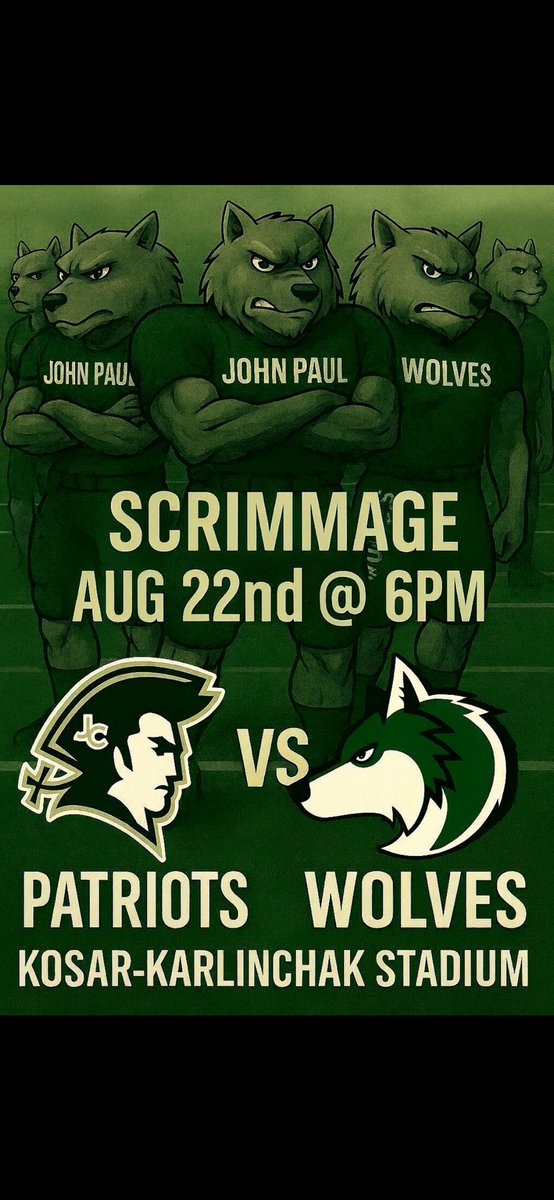Come out and support the #Wolfpack tomorrow night for our 2nd scrimmage against The John Carroll School Patriots <a href="/PWCsportsVA/">Prince William County Sports</a> <a href="/novafootballpod/">All Hitches - The NoVA Football Podcast</a> <a href="/carljfred/">Carl Frederick</a> <a href="/WillVapreps/">Will Vapreps Garlick</a> <a href="/InsideNoVA/">InsideNoVA</a> #VISAA #VISAAFootball #HSFootball #VAFootball