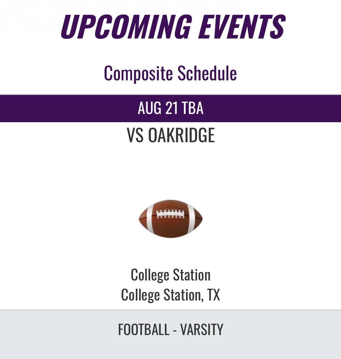 Lindsey Moore Bolline (@lbolline) on Twitter photo Come see us at the JV and Varsity Scrimmages tonight <a href="/TheCougarWay/">CollegeStationCougs</a> vs Oak Ridge at CSHS Cougar Stadium!! Thank you to our volunteers from <a href="/baseballcshs/">CSHS Baseball</a> !! And thank you to CSHS and <a href="/PryorStoney/">Stoney Pryor</a> for this opportunity! 💜🐾🏈 Come see us at the JV and Varsity Scrimmages tonight <a href="/TheCougarWay/">CollegeStationCougs</a> vs Oak Ridge at CSHS Cougar Stadium!! Thank you to our volunteers from <a href="/baseballcshs/">CSHS Baseball</a> !! And thank you to CSHS and <a href="/PryorStoney/">Stoney Pryor</a> for this opportunity! 💜🐾🏈