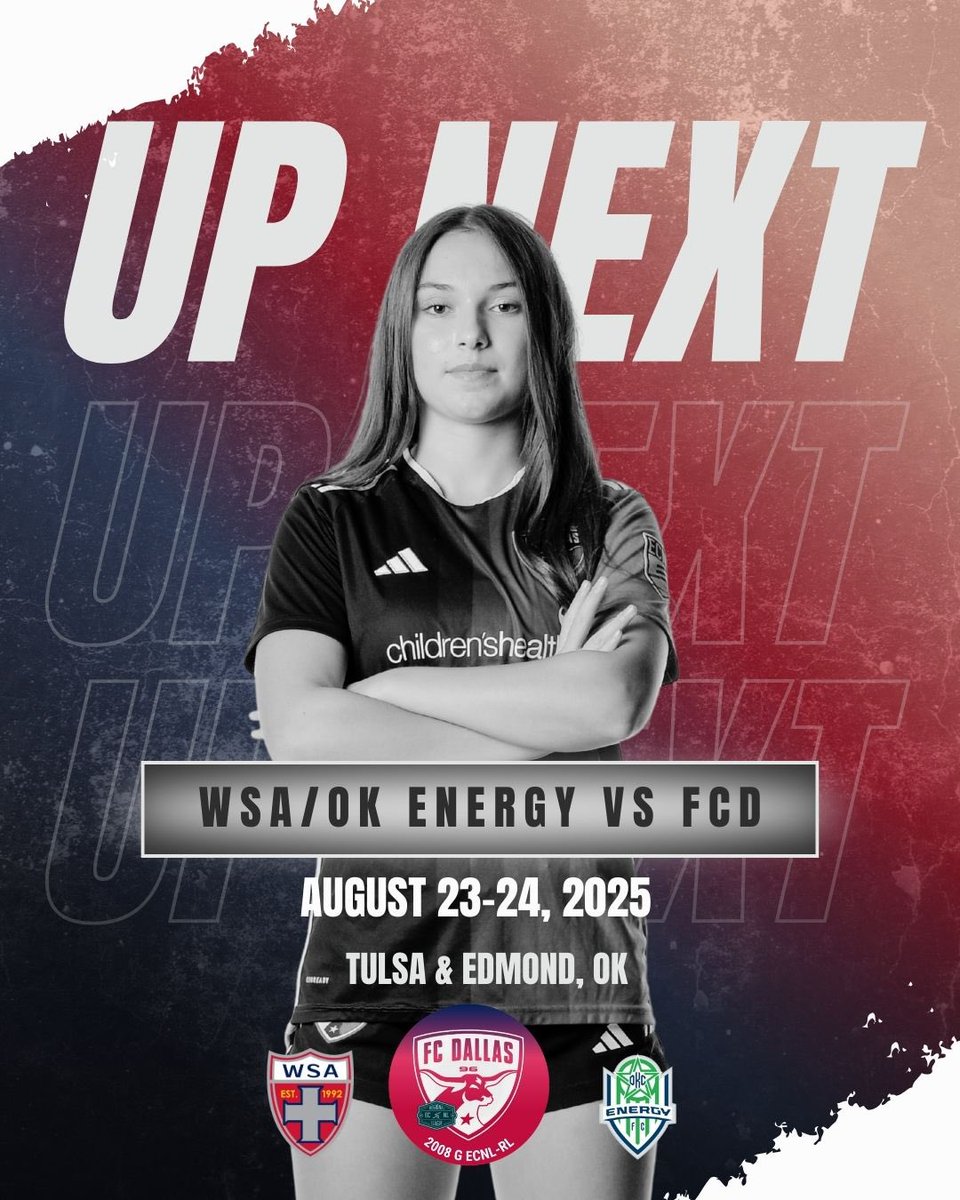 FCDallas08gECRL's tweet photo. We are heading north to officially kick off the ECNL-RL season. 

⚽️ Catch us this weekend with two good matchups: WSA and OK Energy! 

Sat 11 am 🆚 WSA 
Sun 1 pm 🆚 OK Energy

@FCDGirlsECNL @FondrenJames @matt_martucci https://t.co/RqunQF0iol