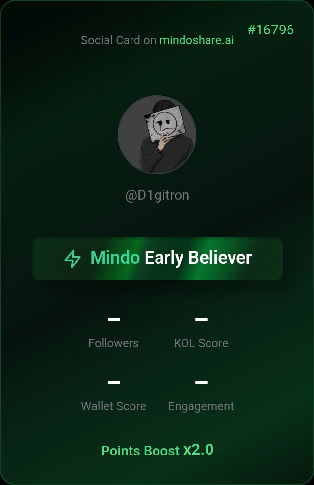 D1gitron's tweet image. gm

exploring new InfoFi meta for creators on @MindoAI

(probably nothing)

mindoshare.ai/kol?ref=cmelyy…