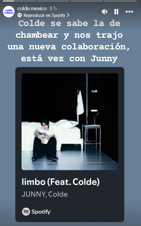 coldemx's tweet photo. Amamos la promo que la admi de insta le da a ese ft con ''se sabe la de chambear'' jajaja. ¿Qué les pareció?, a nosotros nos encantó, muchos éxitos para JUNNY y Colde, siempre.💙 https://t.co/7U2FWgn4UY