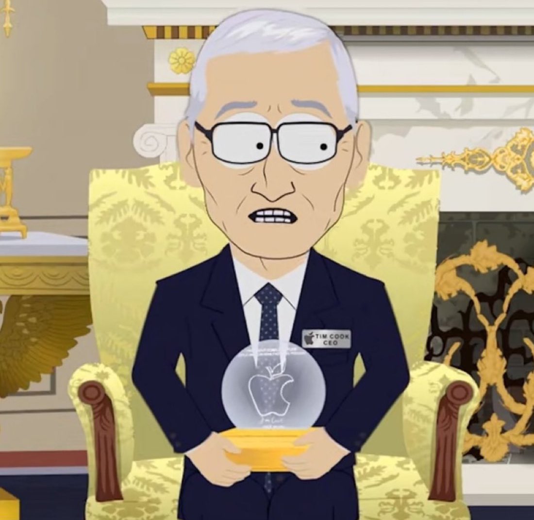 no way tim cook is in south park 😭