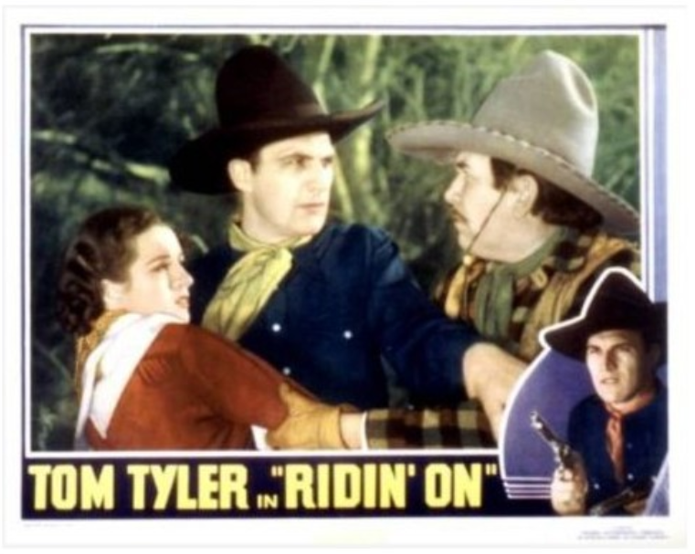 AventurasDeTom's tweet photo. A lobby card for "Ridin' On" (1936) starring Tom Tyler with Geraine Greer and Rex Lease
#movieposter #western #Bwestern #TomTyler #GeraineGreer #RexLease https://t.co/OsWJty7X6H