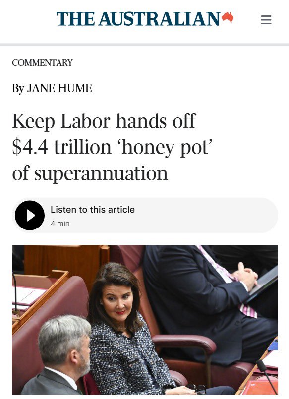 Only a Labor government could come up with changes to the superannuation performance test as the key to unlock Australia’s economic growth. My thoughts here 👉 theaustralian.com.au/commentary/bid…