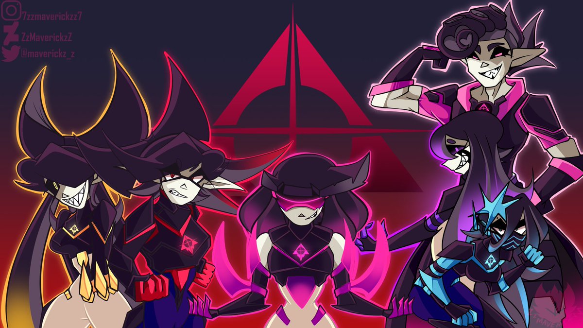 maverickz_z's tweet image. I really never imagined that there would be people who would love the idea of ​​their Ocs wearing the dying armor of the Dark Sisters, it really makes me very happy!!!

Gift for @Blurriwod @YosiWright &amp;amp; @BotnyB  

#splatoon #splatoonart #splatoonoc #Splatoon3