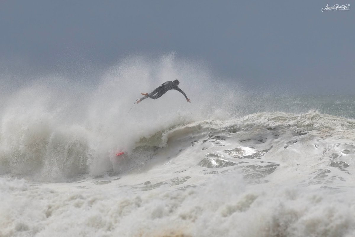 What a shot by Aleksandar Baba-Vulic over on Block Island! This surfer was fine and boy did they have a field day. Please stay out of the water unless you are an expert swimmer - even then might be best to chill. These people are something else!