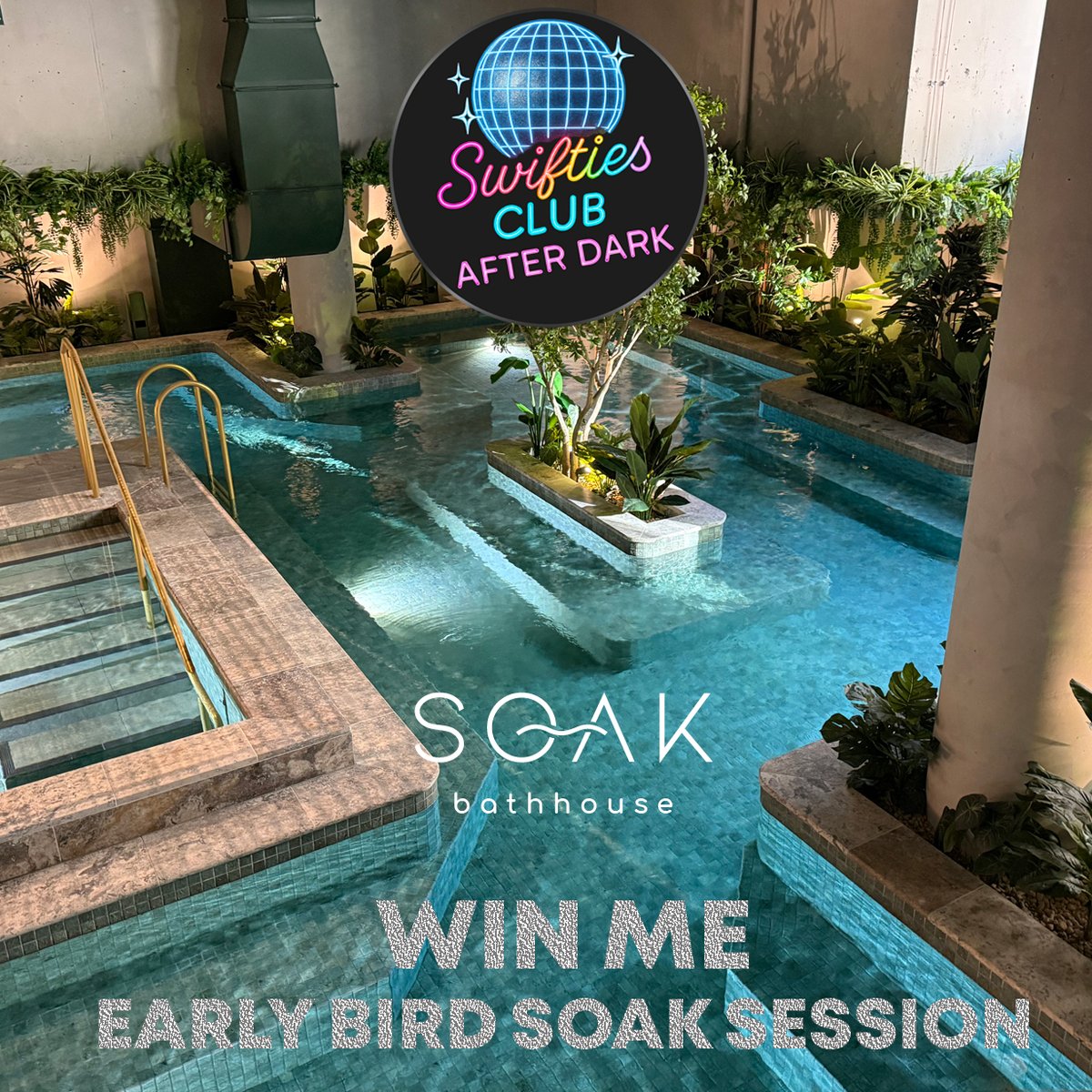 ✨ Best Dressed Prize Reveal! ✨
At Swifties Club: After Dark, our lucky winners will score an Early Riser Soak Session from Soak Bathhouse 🌊💆‍♀️ … because baby, you’re worth it. 💖

🎟️ Grab your tix now at Trueheart.com/Swifties 

#auswiftie #melbourneswifties #sydneyswifties