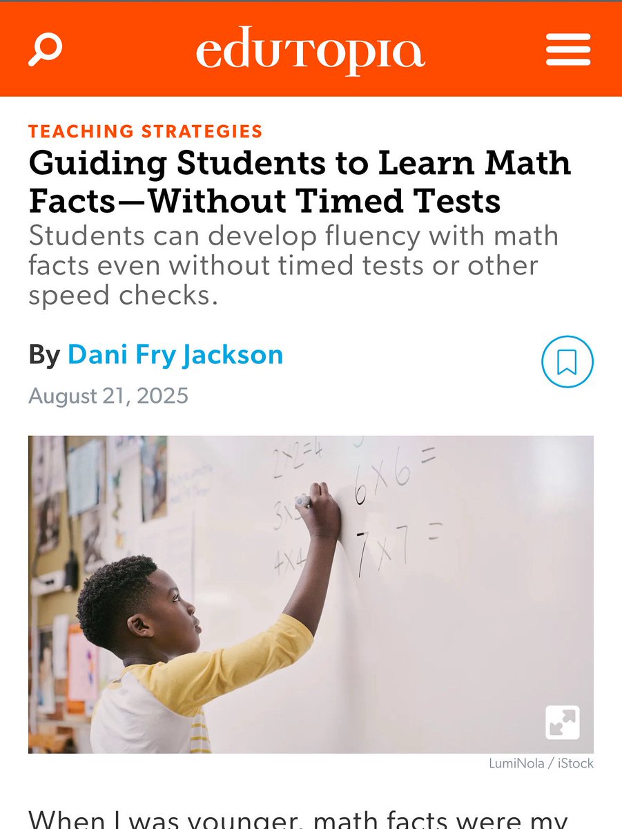 This got published today! There are some great resources embedded within this one! Treasures I’ve found over the years. edutopia.org/article/guidin… #mathteacher #mathfacts #teachers #teachersfollowteachers