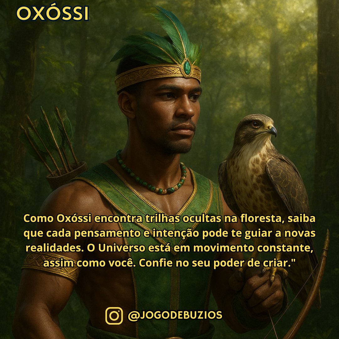 candomble's tweet image. "Como Oxóssi encontra trilhas ocultas na floresta, saiba que cada pensamento e intenção pode te guiar a novas realidades. O Universo está em movimento constante, assim como você. Confie no seu poder de criar."

#Babalorixa #Babalorixaricardodeoxossi #Jogodebuzios #Candomblé