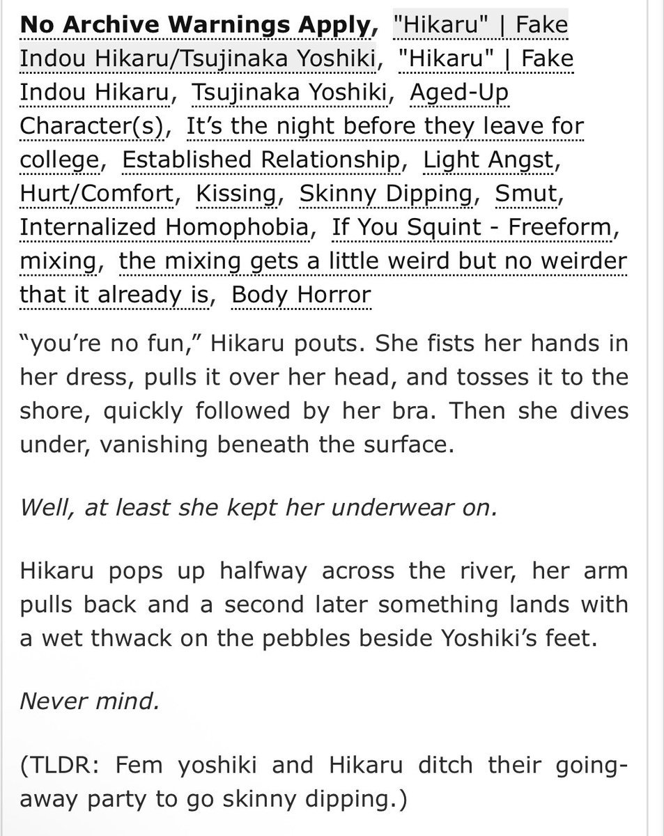 Finally finished my yoshikaru yuri fic!!!

Till The Morning
4.3k words

archiveofourown.org/works/69572636