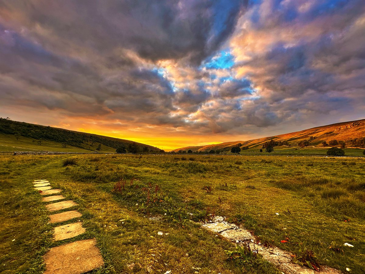 Late summer evening light spilling over the landscape.