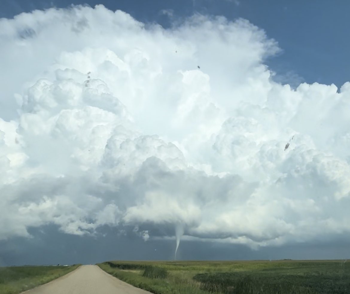 Photogenic long lived tornado on the ground near White Rock MN