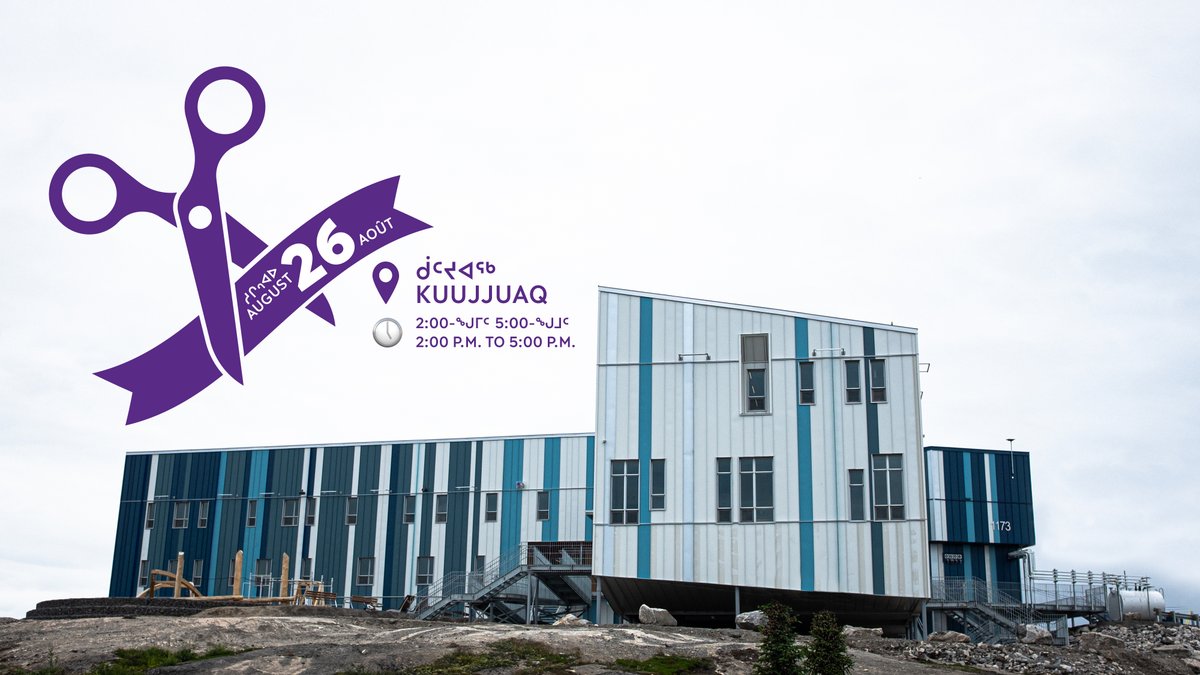 📣Kativik Ilisarniliriniq is proud to announce the official inauguration of the Kajusivik Student Residence, in Kuujjuaq. The event will take place there, on 🗓️August 26, 2025, at 🕑2:00 p.m. Join us to celebrate and tour the new facilities!