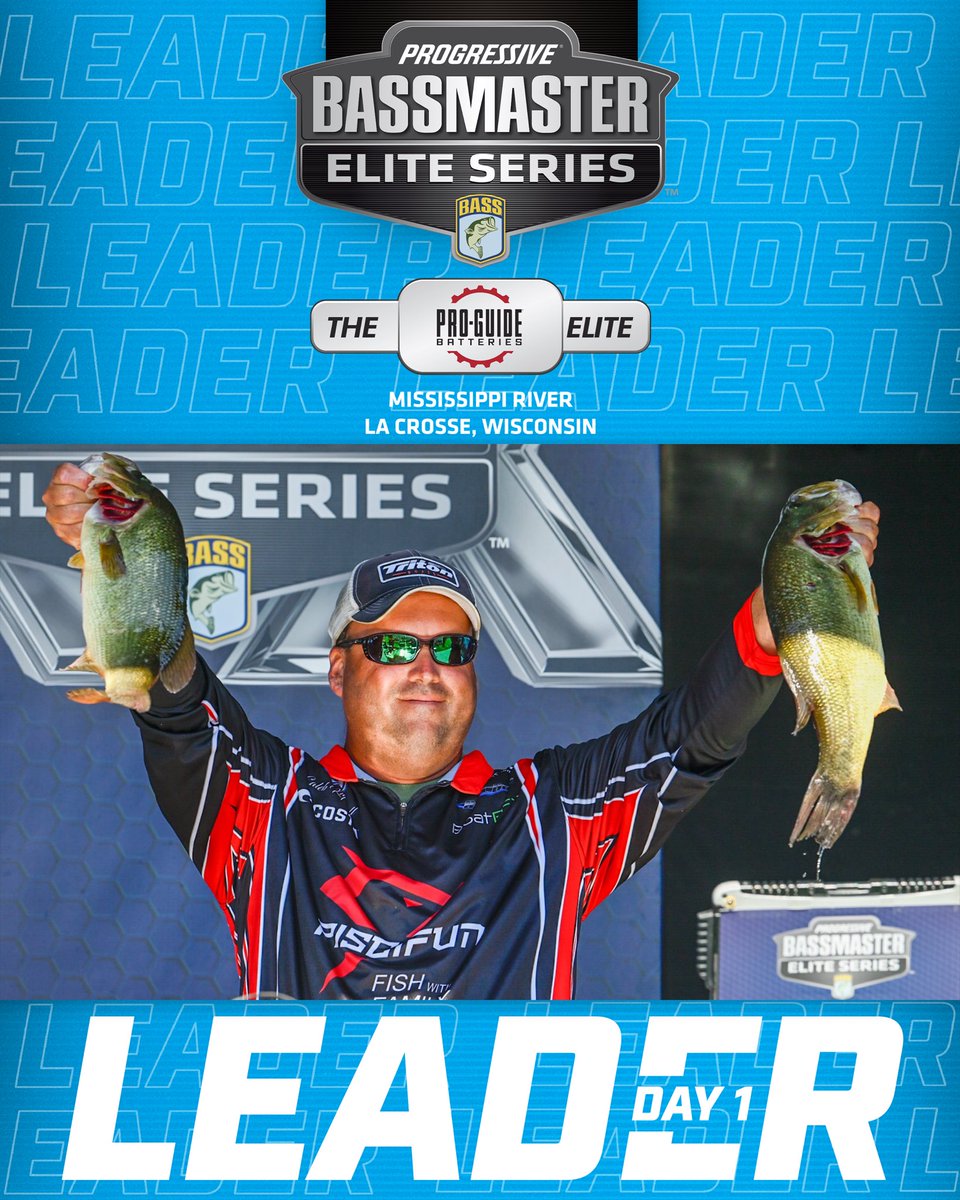 Caleb Kuphall marches into Day 1 leading the Pro-Guide Batteries Bassmaster Elite at the Mississippi River with 18 pounds, 15 ounces! 

#bass #bassmaster #BassElite #bassfishing #leader