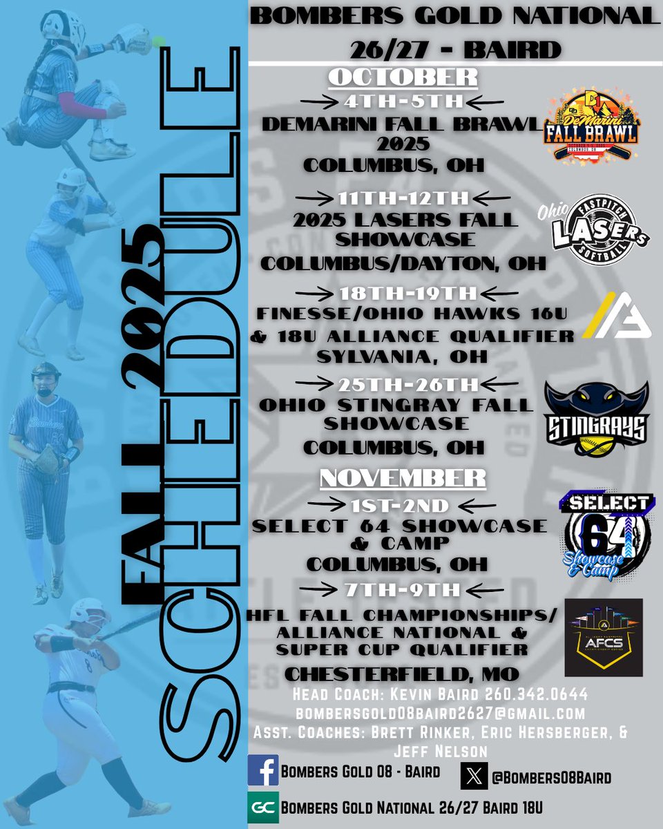 Bombers Gold National 26/27 Baird (@bombers08baird) on Twitter photo Here we go!! Bombers Gold National 26/27 Baird starts off the fall 🍁 season in October! Come check us out!
<a href="/TDanley2026/">Taylor Danley</a>
<a href="/lilycash2026/">Lily Cash</a>
<a href="/DalynneB_2026/">Dalynne Bussard</a>
<a href="/reese_knox_11/">Reese Knox 2026</a>
@averynelson2028
@aliyaedson05
<a href="/annarinker2026/">Anna Rinker</a>
<a href="/CarsonPetty2027/">Carson Petty</a>
@brooklynnNash16
@Amiyaa_17
<a href="/abby_grenchik/">Abby Grenchik</a> Here we go!! Bombers Gold National 26/27 Baird starts off the fall 🍁 season in October! Come check us out!
<a href="/TDanley2026/">Taylor Danley</a>
<a href="/lilycash2026/">Lily Cash</a>
<a href="/DalynneB_2026/">Dalynne Bussard</a>
<a href="/reese_knox_11/">Reese Knox 2026</a>
@averynelson2028
@aliyaedson05
<a href="/annarinker2026/">Anna Rinker</a>
<a href="/CarsonPetty2027/">Carson Petty</a>
@brooklynnNash16
@Amiyaa_17
<a href="/abby_grenchik/">Abby Grenchik</a>