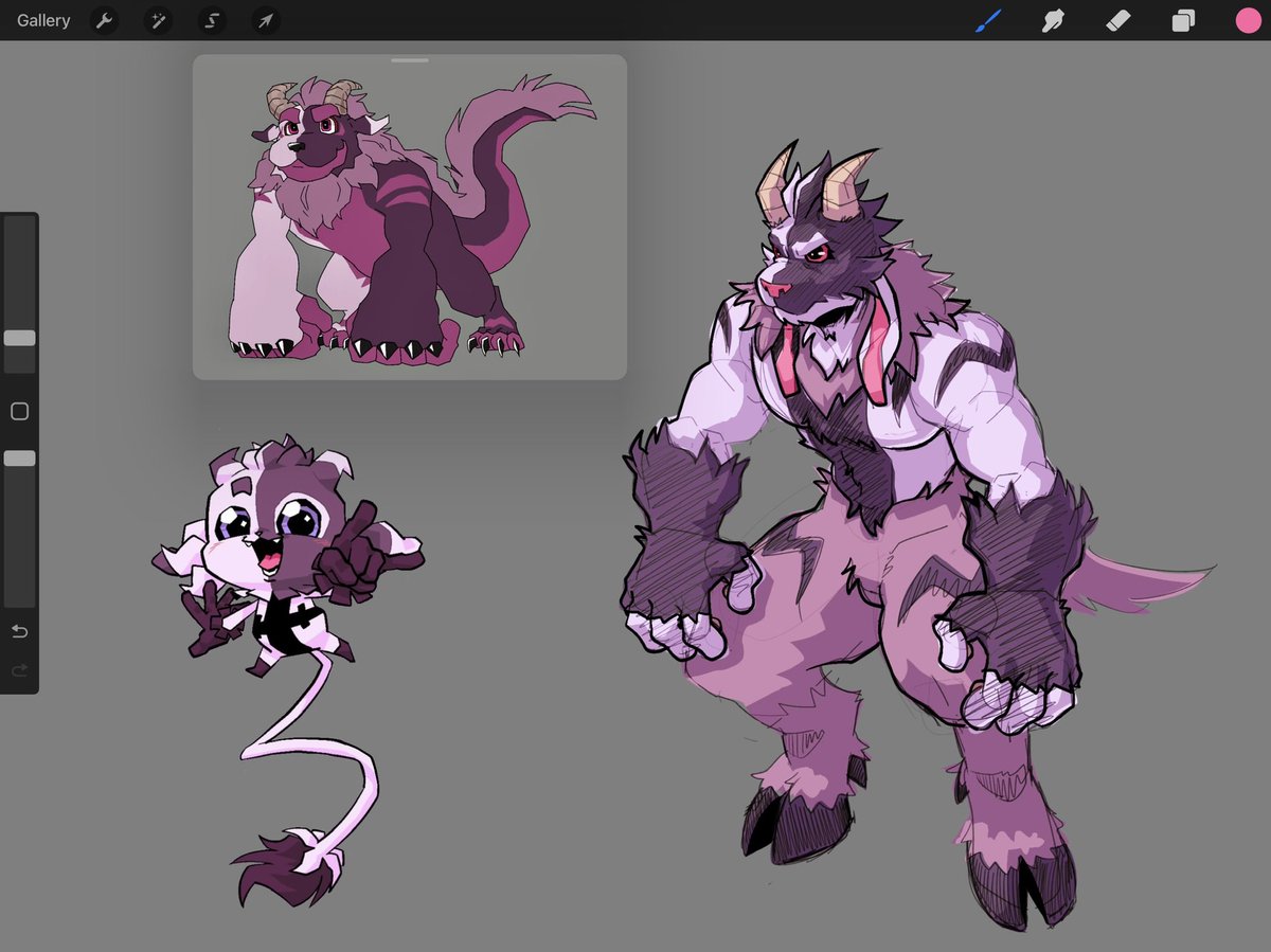 Been redesigning Markermon’s digivolution recently since I first drew him 9 years ago and had no plans for what he’d turn into past that. Not hating this version, but I’m not loving it either. 🤔