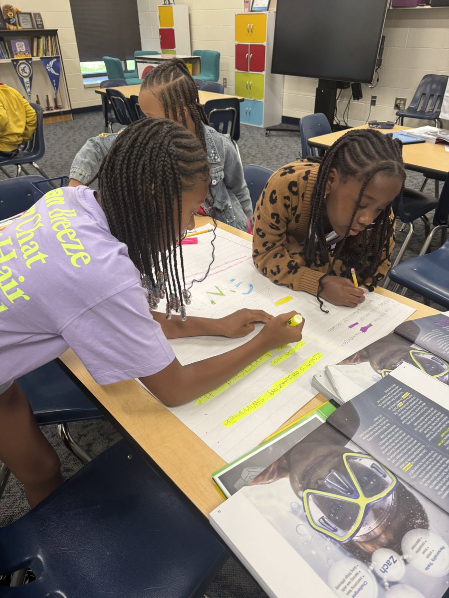Deep thinking in ACTION! Students used #AVID mark-the-text strategies to break down the article and summarize key takeaways. #WICOR #StudentEngagement #FutureReady #3rdGrade #ELA #CFA #HMH
