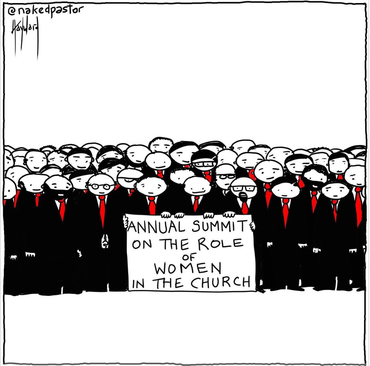 Some people say the church is making room for women.

How much room, exactly?

Funny how my “feminist” cartoons are the ones that offend men the most.

Down with the patriarchy!