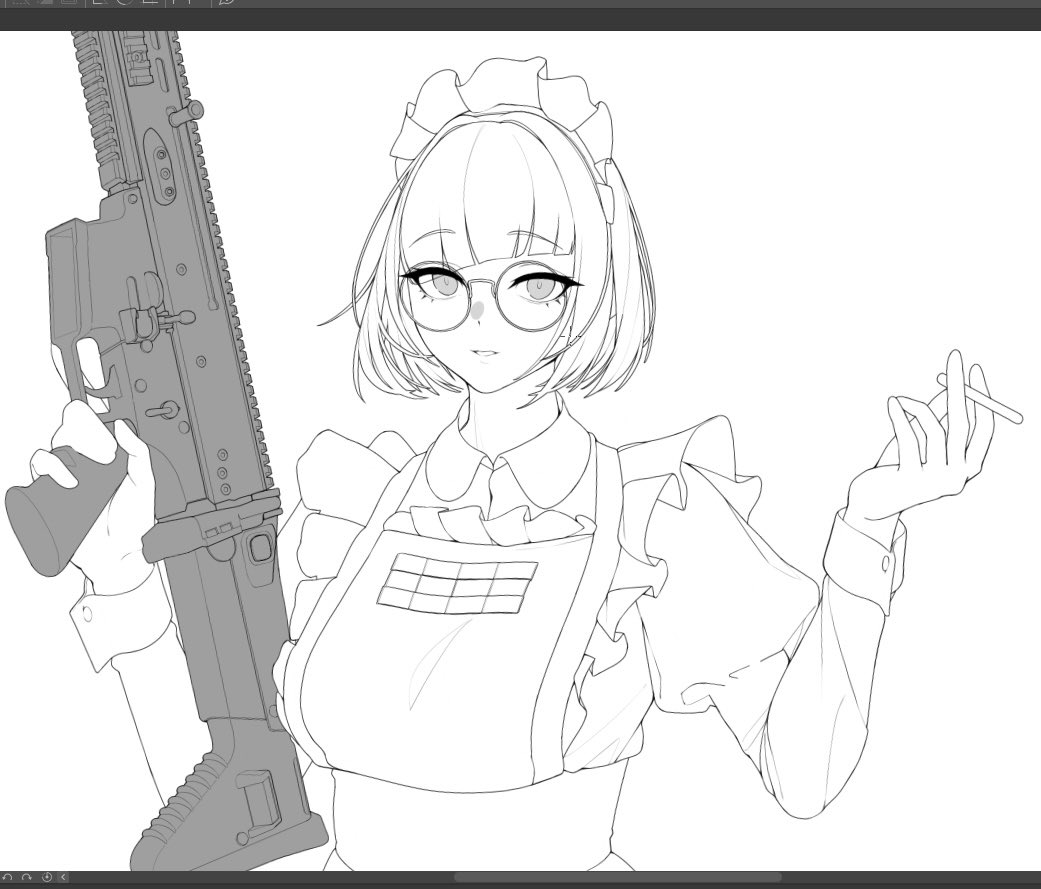 新しいキャラクター描いてます🚬