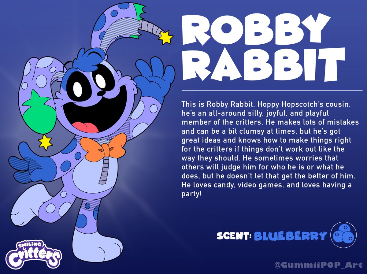 🌟💙🐰 ~ Robby Rabbit [SMILING CRITTERS OC] ~ 🐰💙🌟

✧˖°「 #SmilingsCritters | #SmilingCrittersOC 」✧˖°