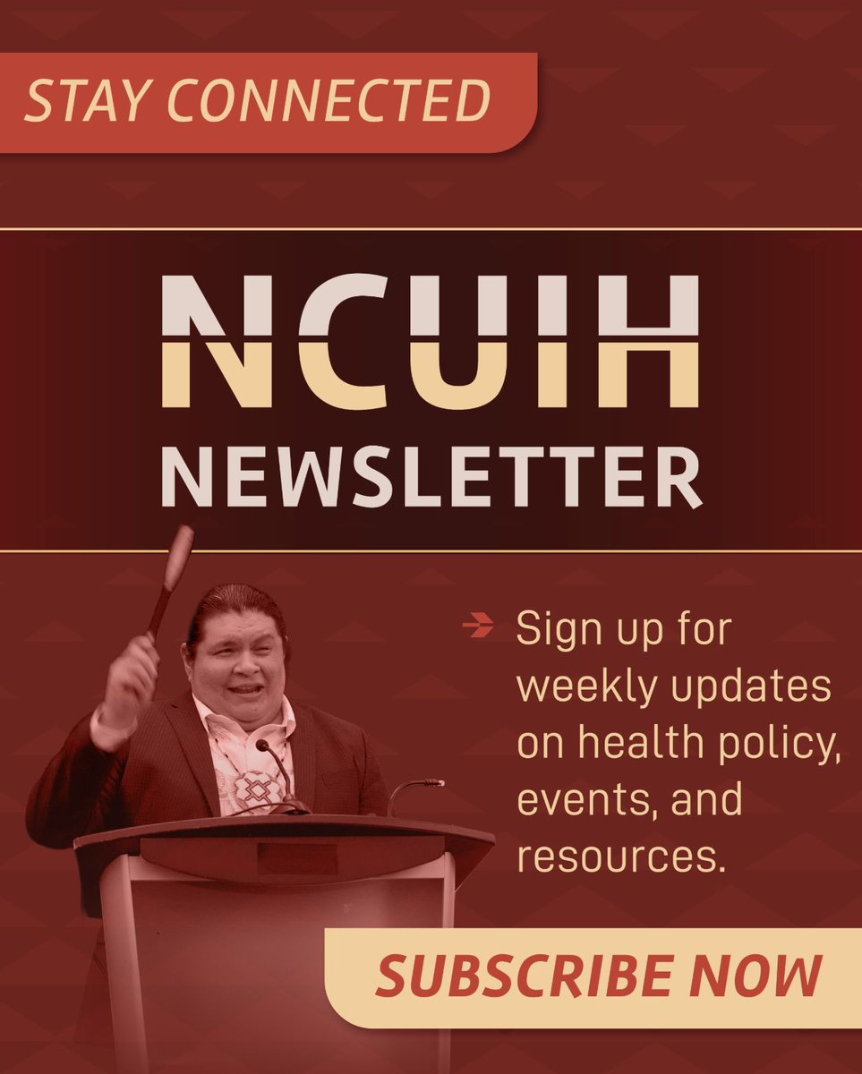 Sign up for the NCUIH Newsletter to receive updates on Urban Indian health policy, events, and resources.
Subscribe now: buff.ly/oplJeS7