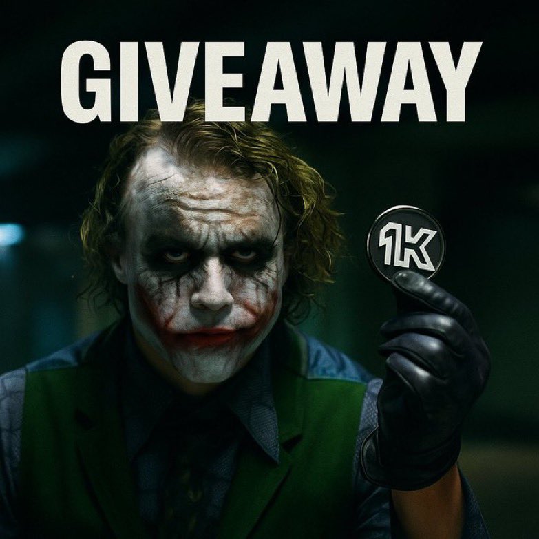 🎉 $1K Token Giveaway – 1,000 $1K Up for Grabs! (~$400 USD)🎉

Total Prize Pool: 1,000 $1K Tokens

🏆 1st Place: 400 $1K
🥈 2nd Place: 300 $1K
🥉 3rd Place: 200 $1K
🎖 4th Place: 100 $1K

To Enter:

1️⃣ Like this post
2️⃣Repost this post
3️⃣Drop solana wallet in comments
4️⃣Be