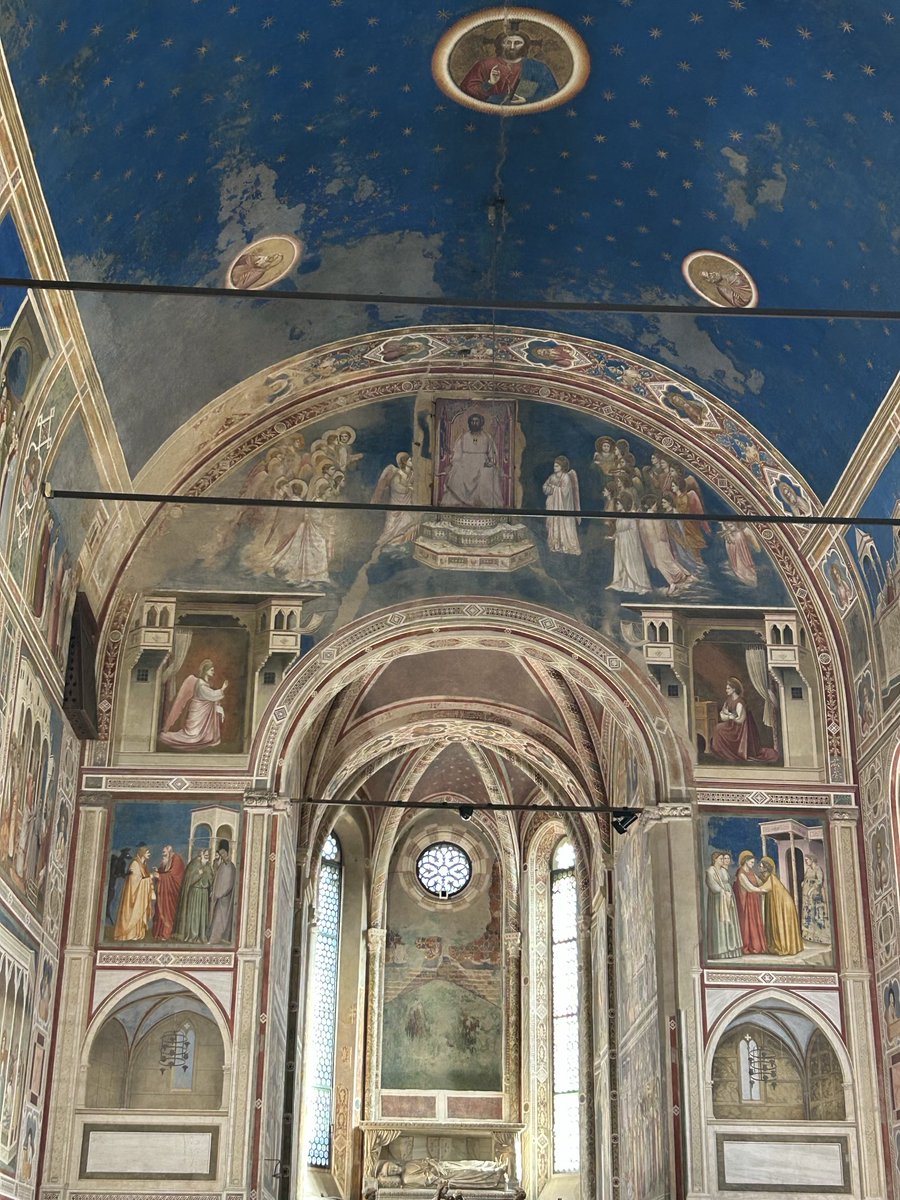 I took these photos at the start of the year in The scrovegni Chapel in Padua. I love this panel in the right hand corner. Remember this was 1303. Look at Giotto’s command of perspective.
